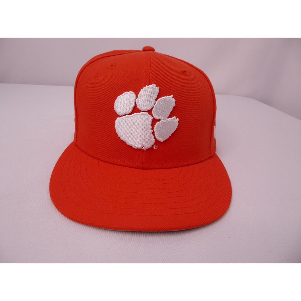 New Era 9FIFTY Clemson Tigers Snapback Hat Orange White Paw Logo Cap